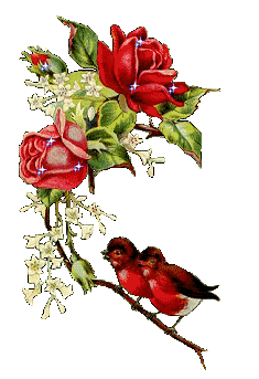 Kwiaty - rose-and-birds.gif