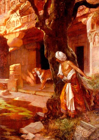 Old India in Paintings - Ernst_Rudolf_Awaiting_The_Tiger.jpg