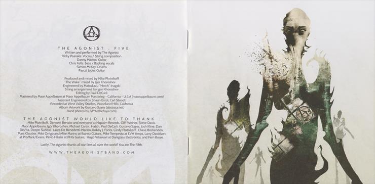 2016 The Agonist - Five Flac - Booklet 01.jpg